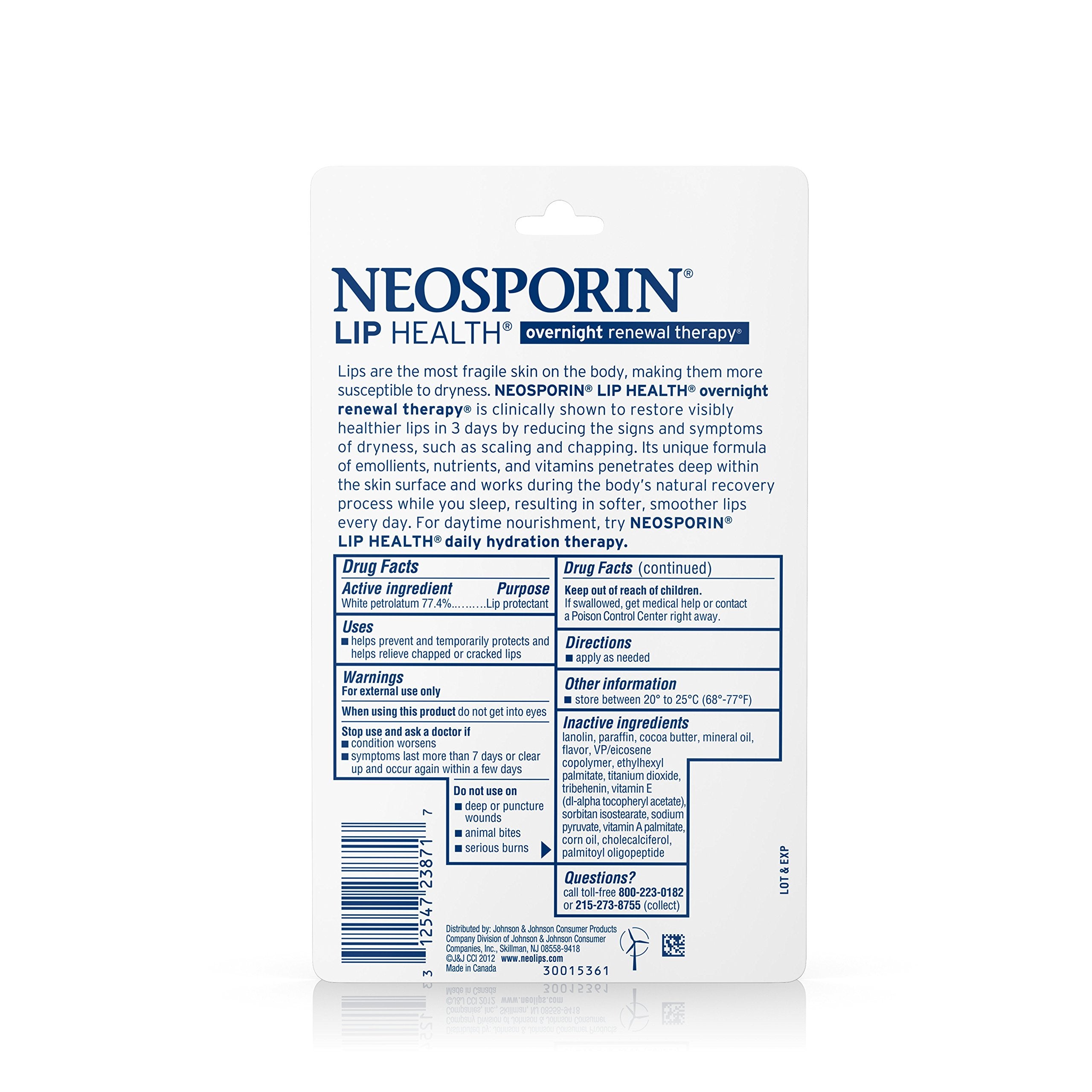 Neosporin aporta textura cremosa que facilita la aplicación nocturna en labios agrietados.