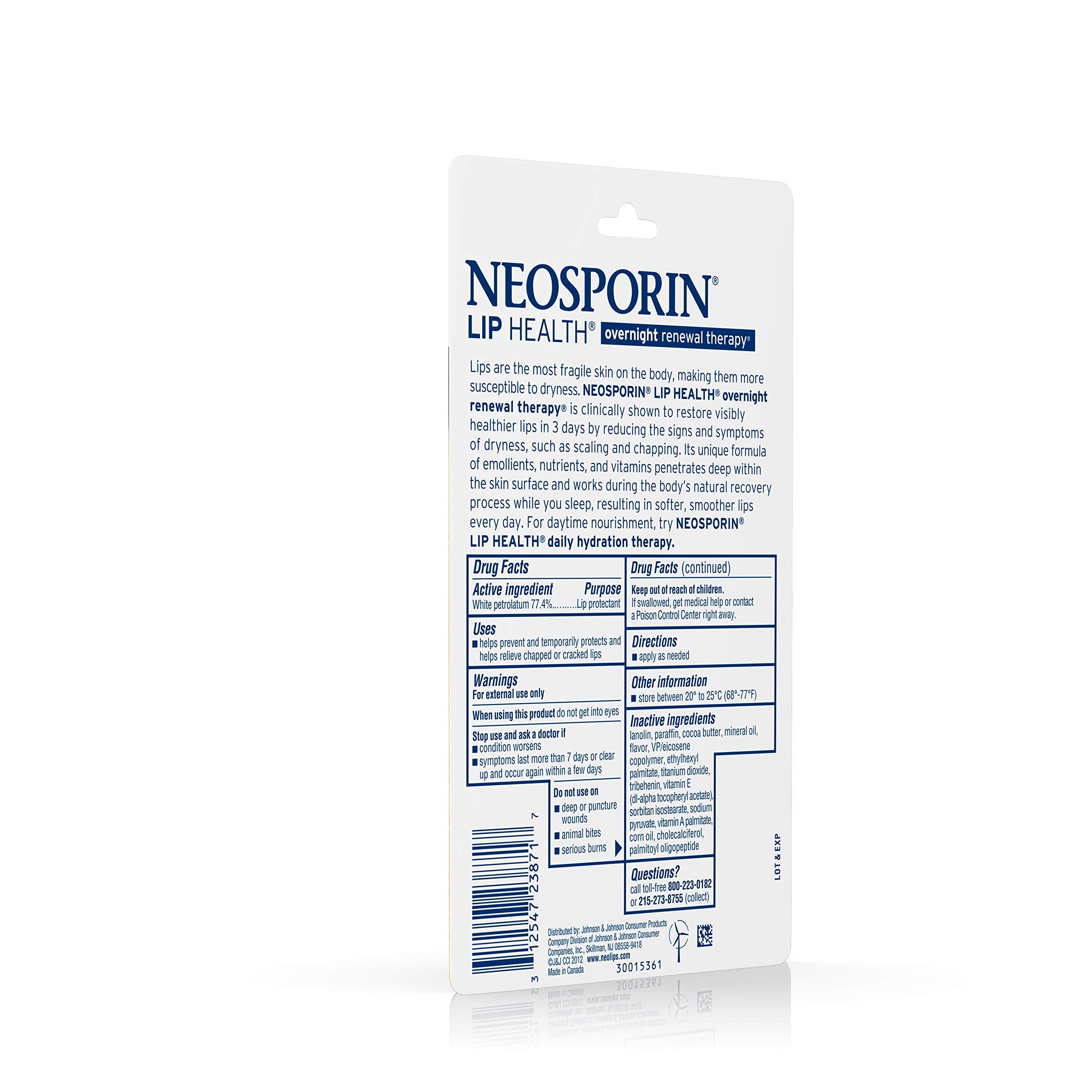 Night routine scene featuring Neosporin Lip Health Overnight Renewal Therapy