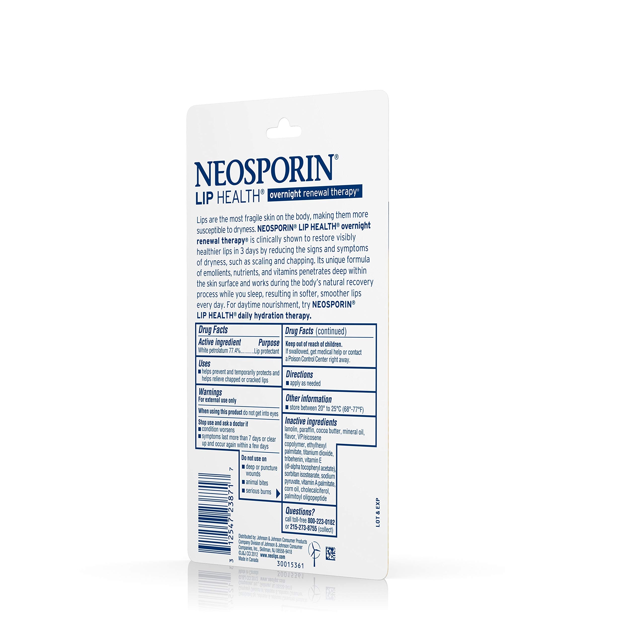 Texture detail of emollients and peptides in Neosporin Lip Health
