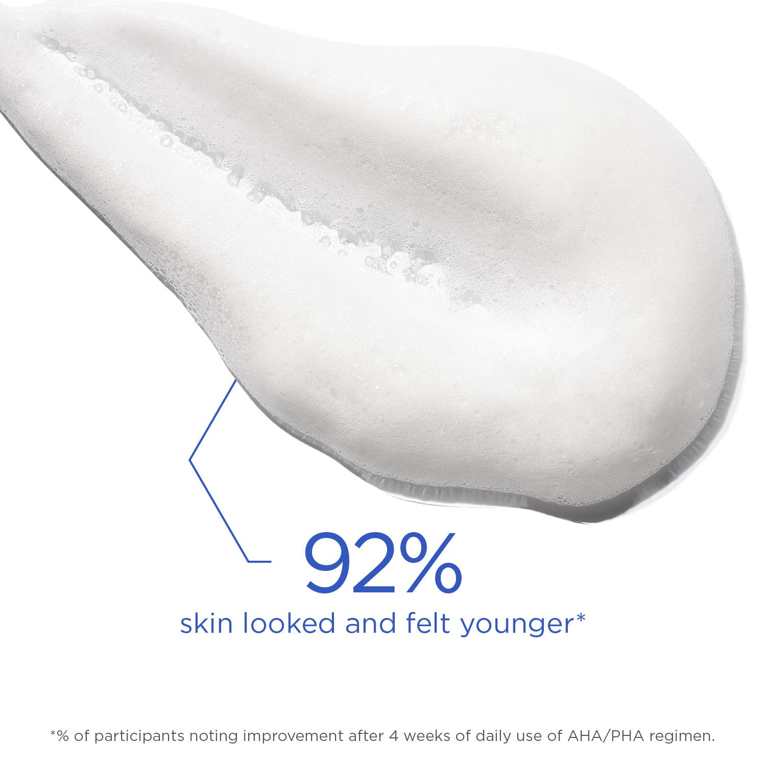 Foam lather from NEOSTRATA wash demonstrates gentle exfoliation during cleansing