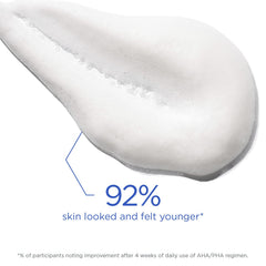 Foam lather from NEOSTRATA wash demonstrates gentle exfoliation during cleansing