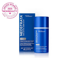 NEOSTRATA Triple Firming Neck Cream swatch on neck, easy-to-apply texture.