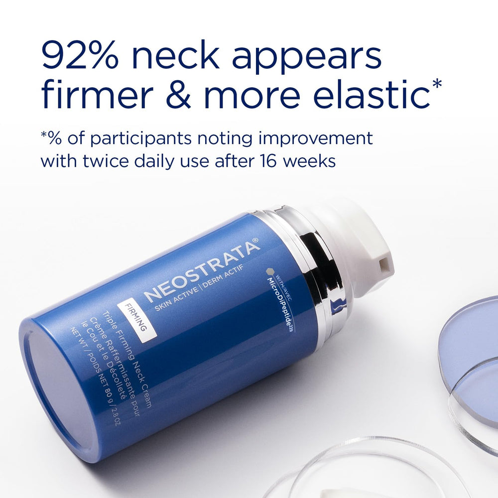 NEOSTRATA neck cream on décolletage area, potential lift and smoothing.