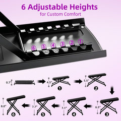 neotidy pedicure foot rest features alloy triangular support for sturdy nail tech sessions