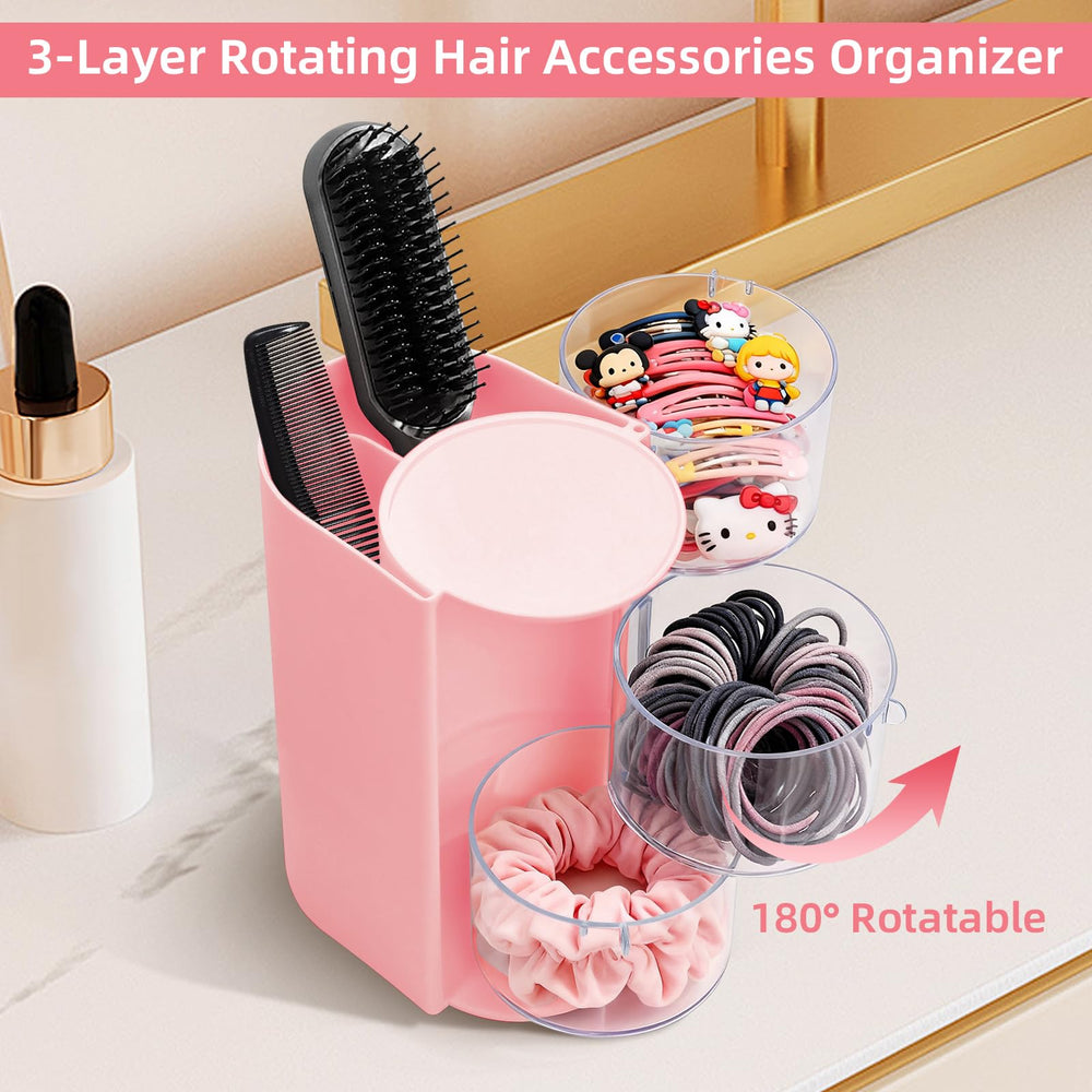 Neotidy space-saving organizer fits on desks, vanities, or dorm dressers.