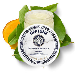 Neptune Health tallow manuka honey balm jar for radiant skin