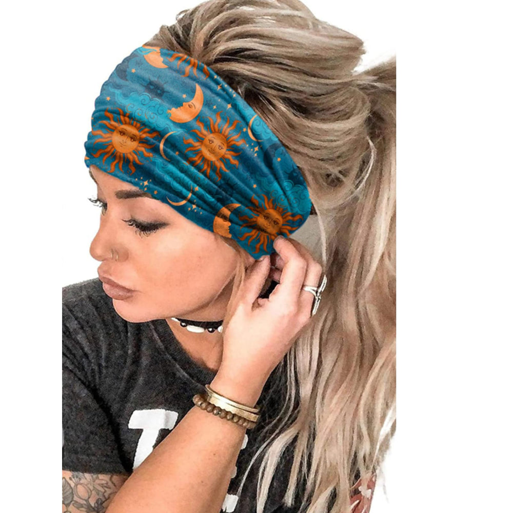 NERTNJIFOR banda antideslizante con estrellas y luna, ideal para yoga.