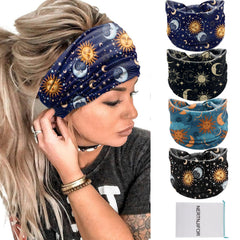 Bandas para la cabeza NERTNJIFOR con diseño estrella-luna para un look cómodo.