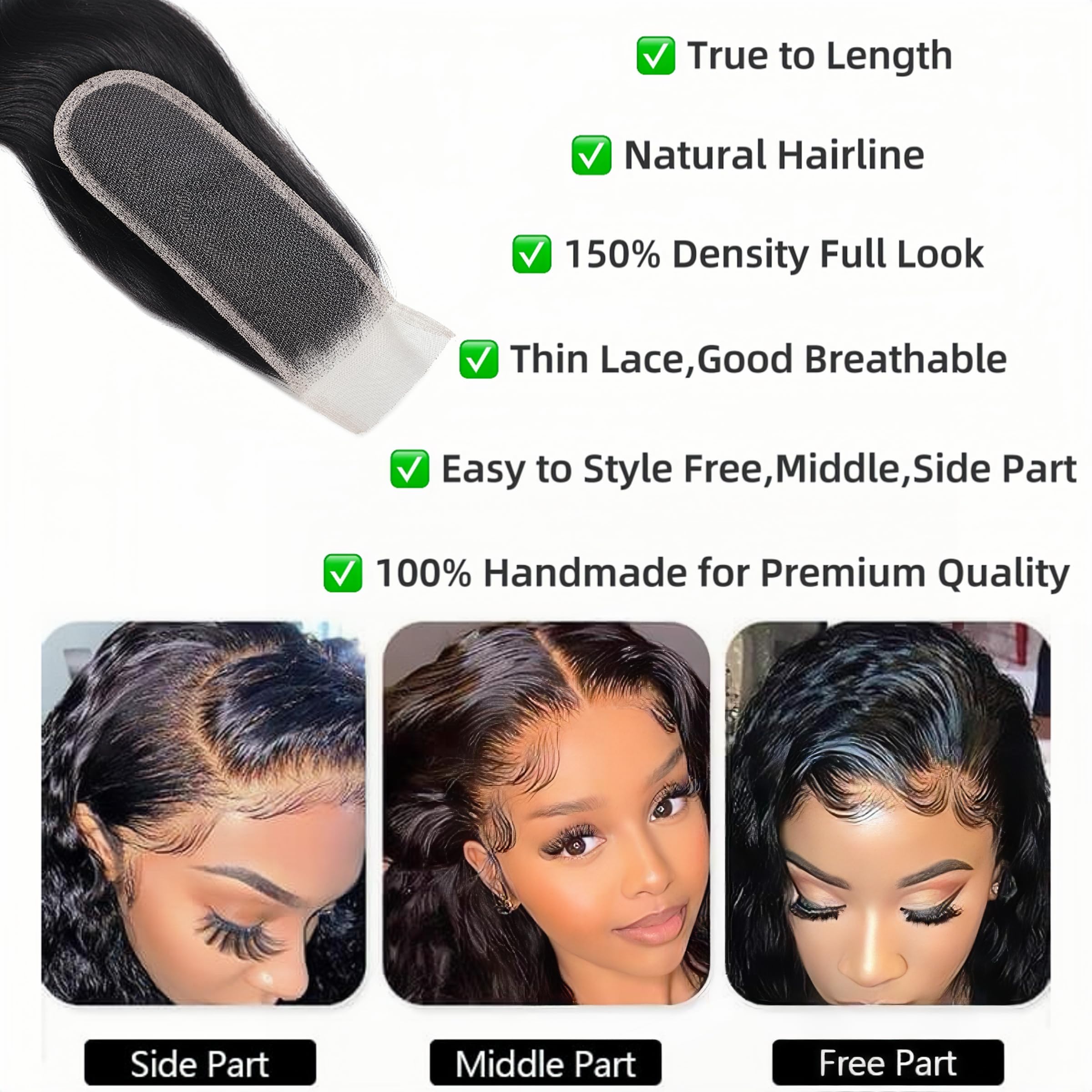 NERUMO transparent lace base blends with skin for invisible part