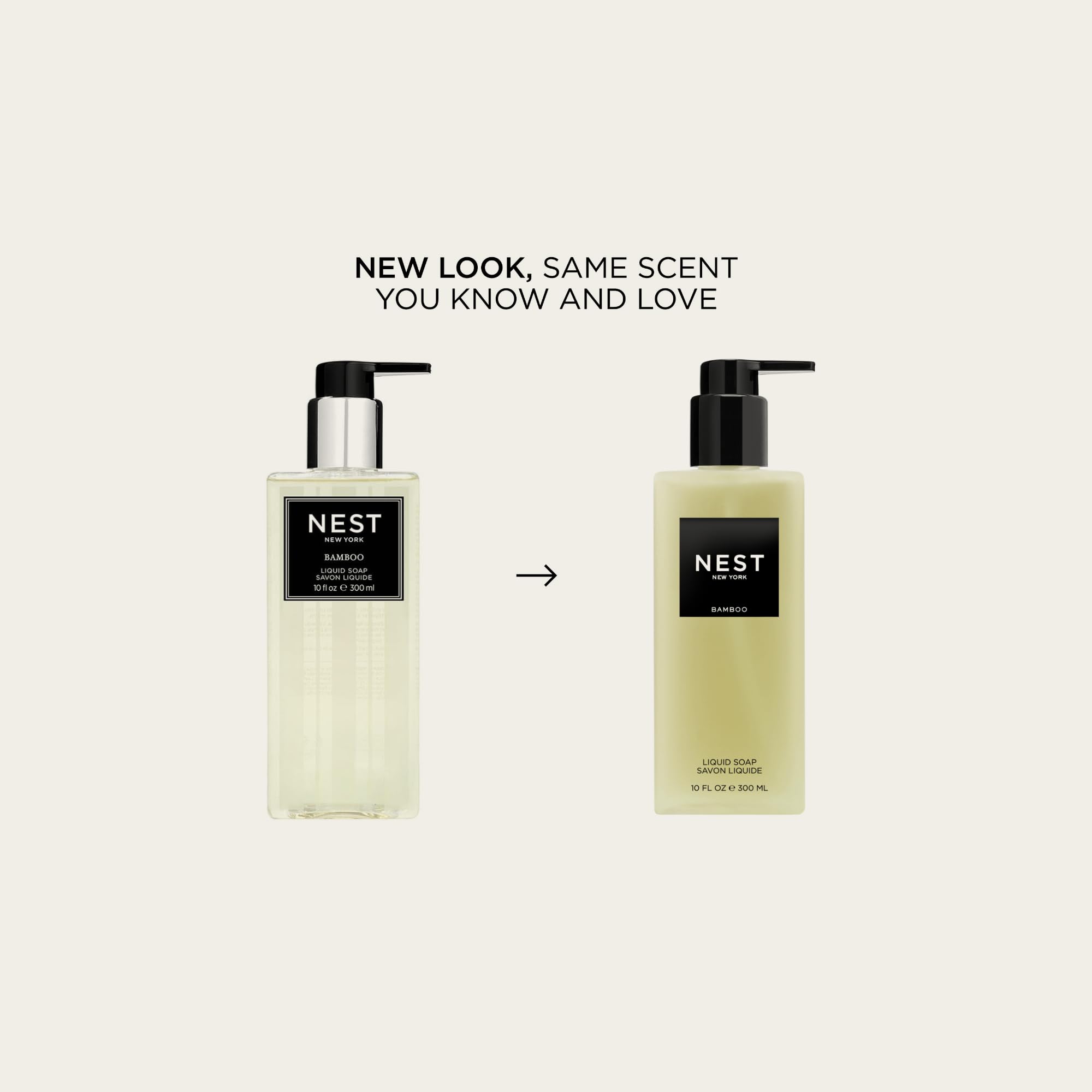 NEST New York liquid soap bamboo pump shows easy dispensing for daily hand washing.