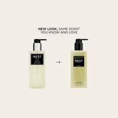 NEST New York liquid soap bamboo pump shows easy dispensing for daily hand washing.