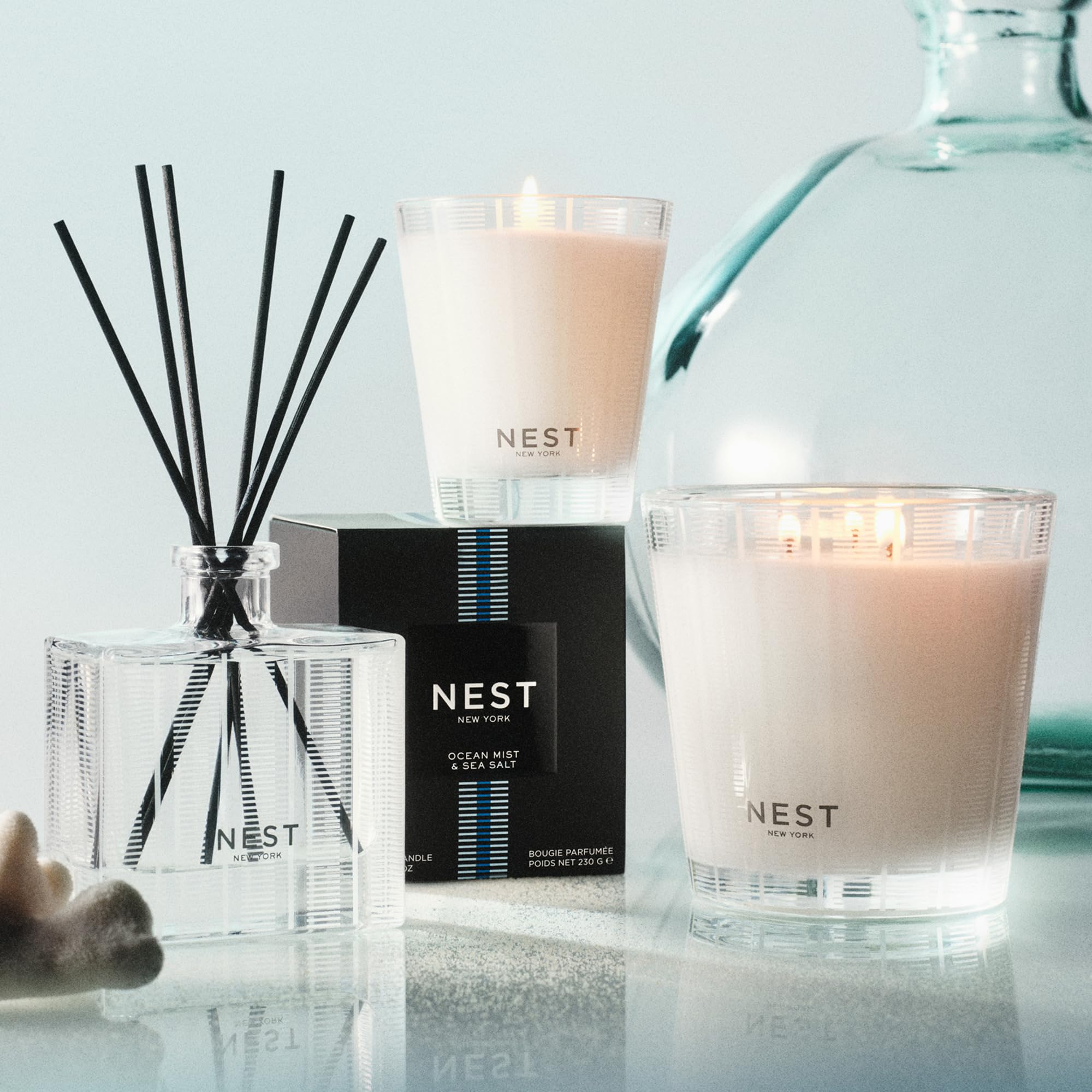 Natural plant extracts visible in Ocean Mist soap foaming lather.