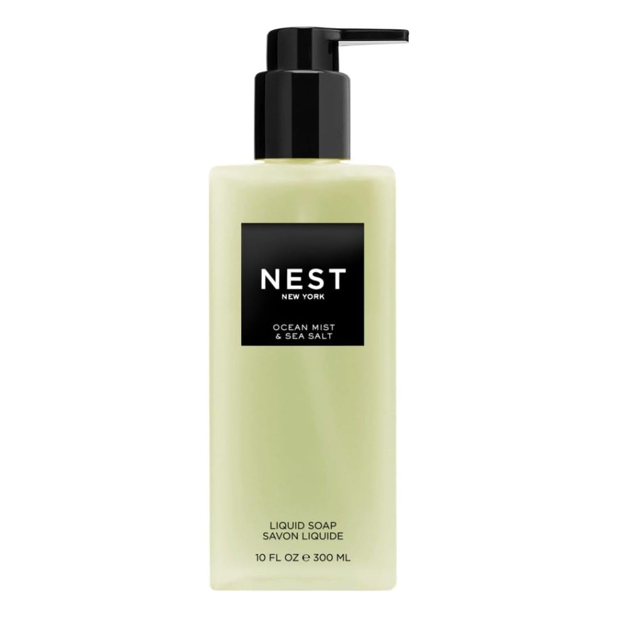 NEST New York Ocean Mist Liquid Soap bottle with pump for refreshing daily cleansing.
