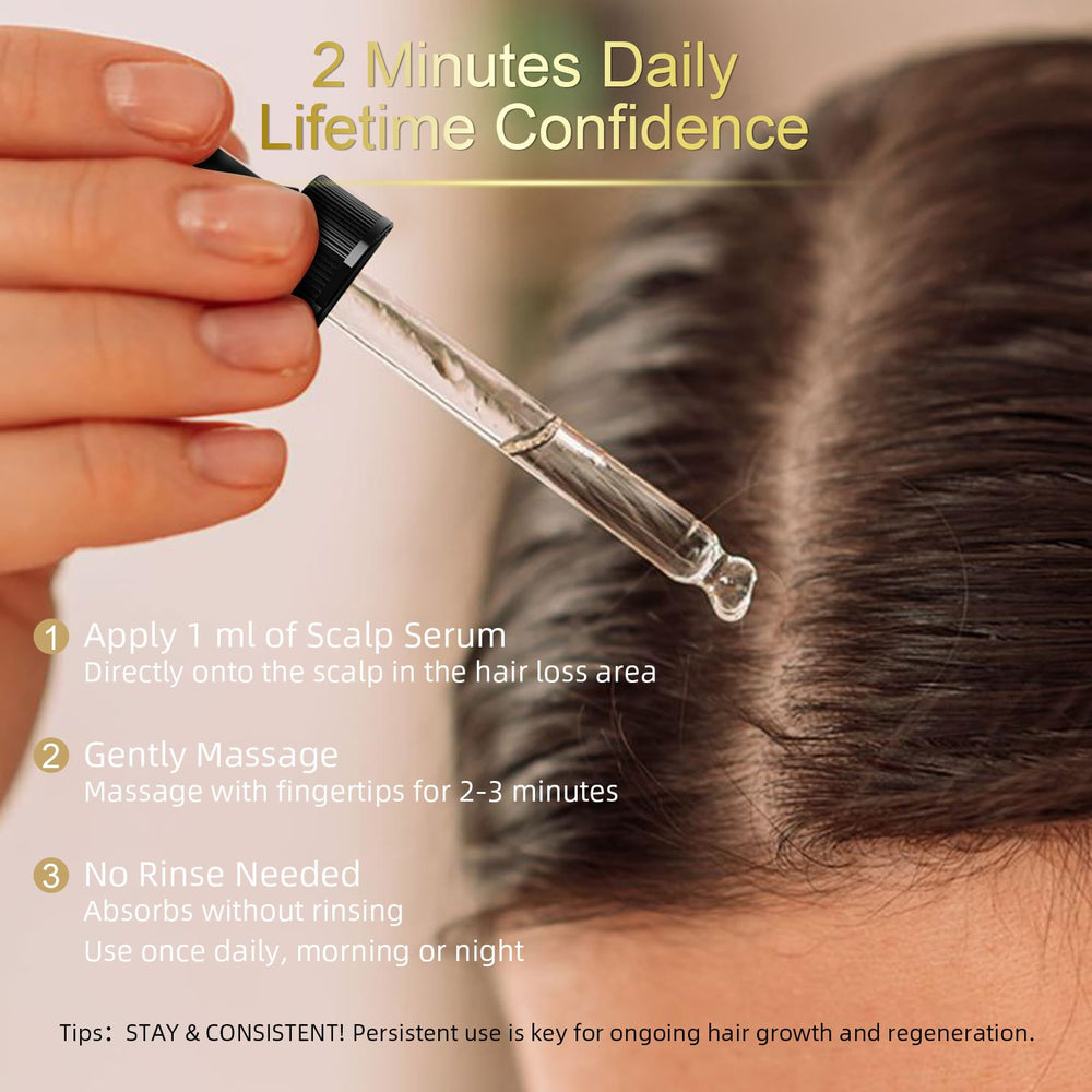 NETYIYUN Minoxidil bottle top view highlights compact home-use design