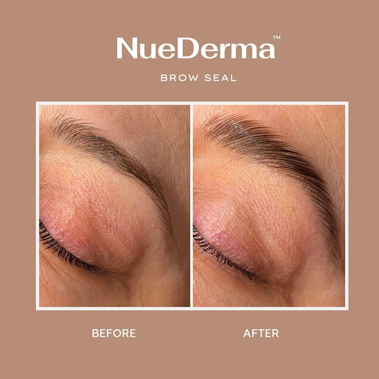 NueDerma Brow Seal resistente al agua para climas y actividades.
