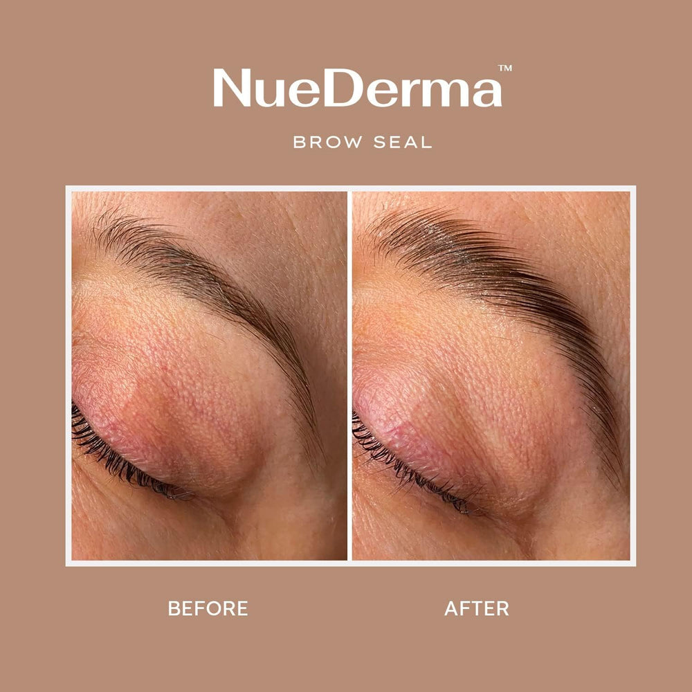 NueDerma Brow Seal resistente al agua para climas y actividades.