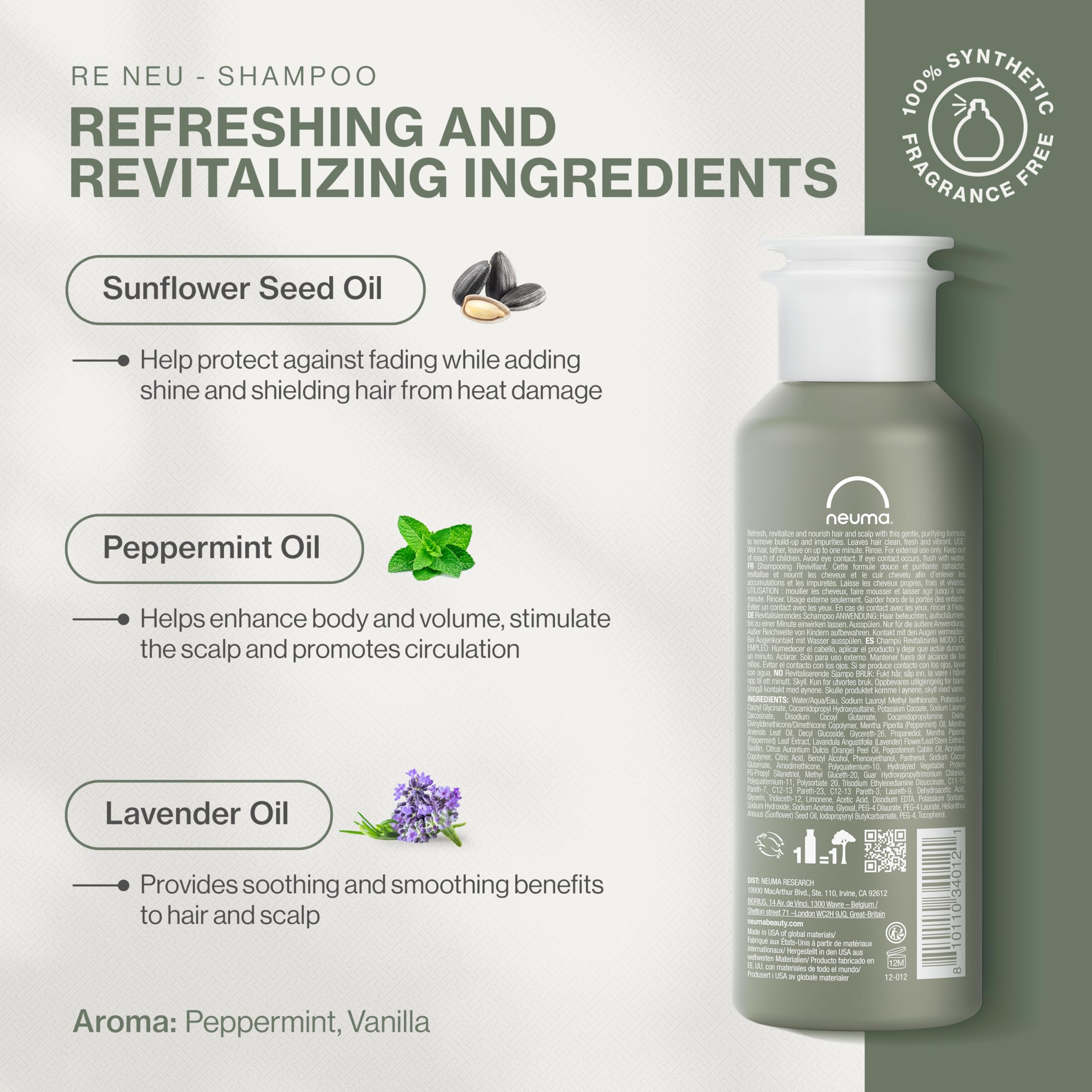 Neuma Re Neu shampoo pump-dispense demonstrates easy daily use