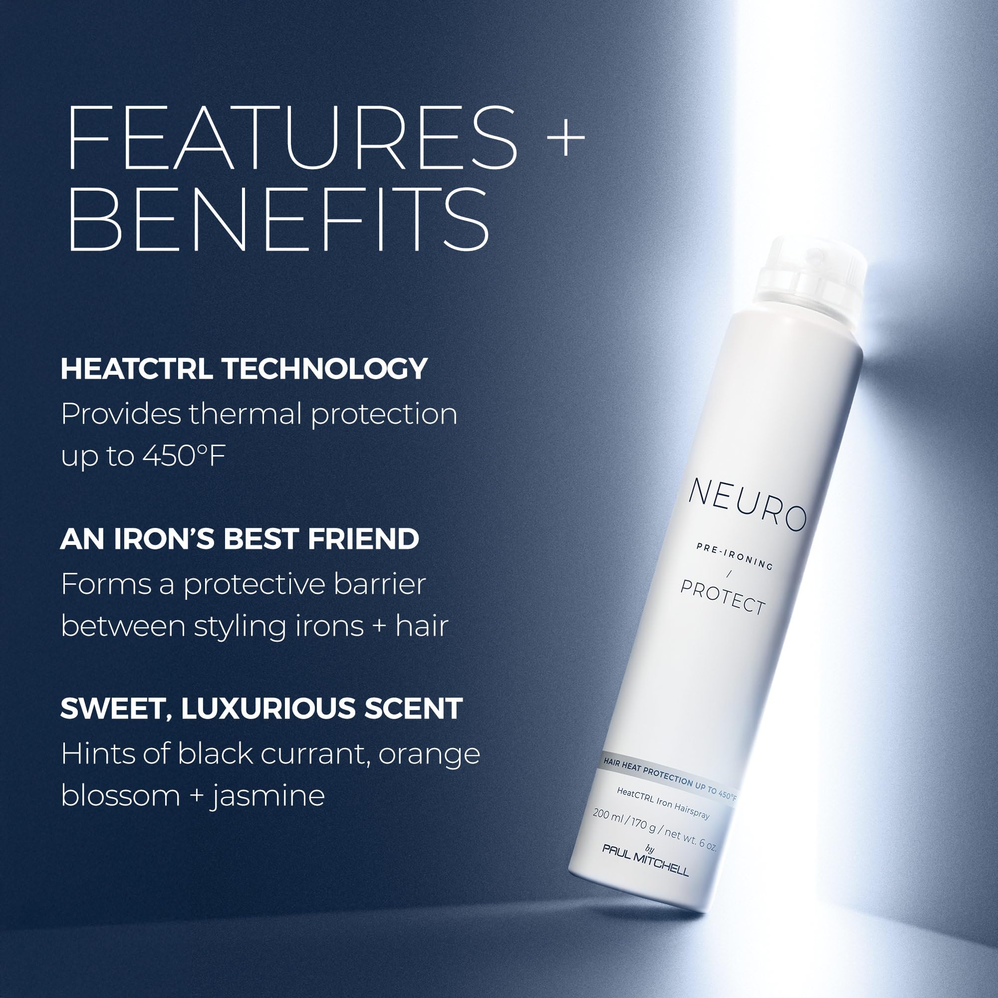 Neuro Protect HeatCTRL Iron Hairspray hair shine for a sleek finish