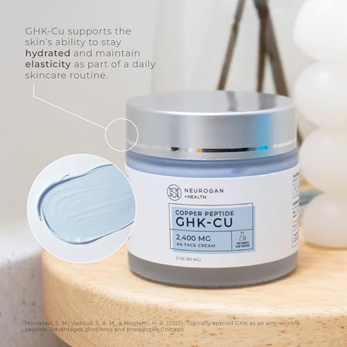 Neurogan GHK-Cu face cream texture close-up reveals light, breathable moisture.