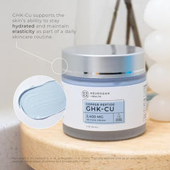 Neurogan GHK-Cu face cream texture close-up reveals light, breathable moisture.