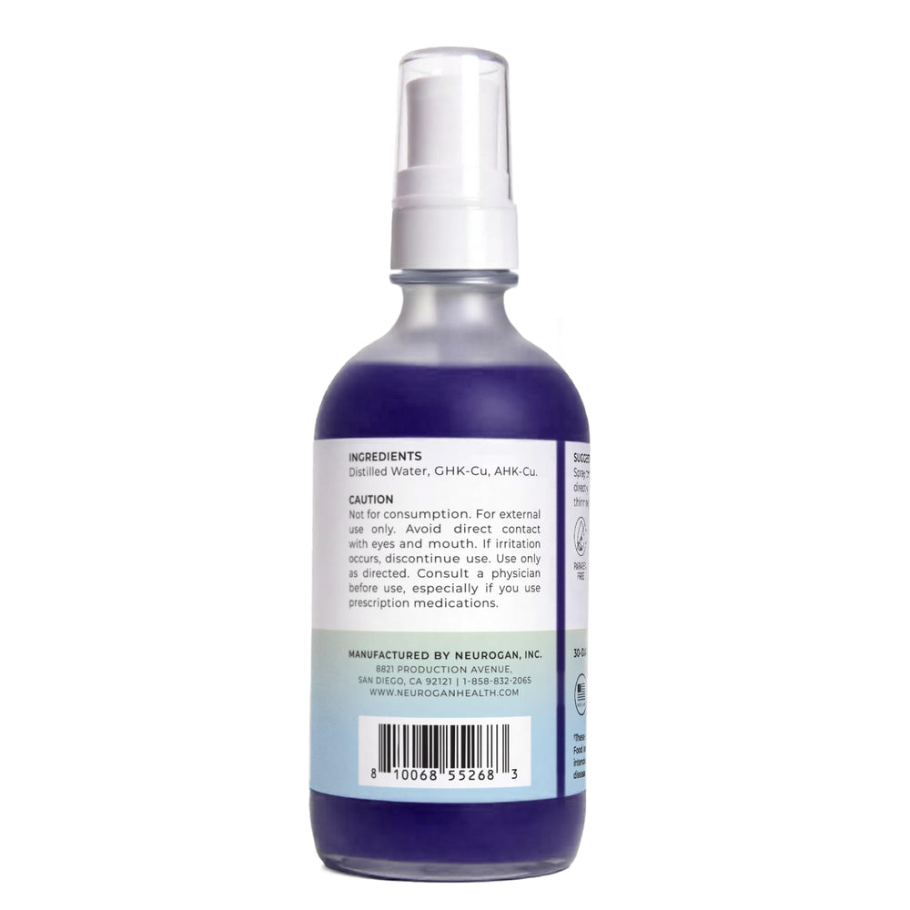 Neurogan serum fine mist spray for even scalp application.