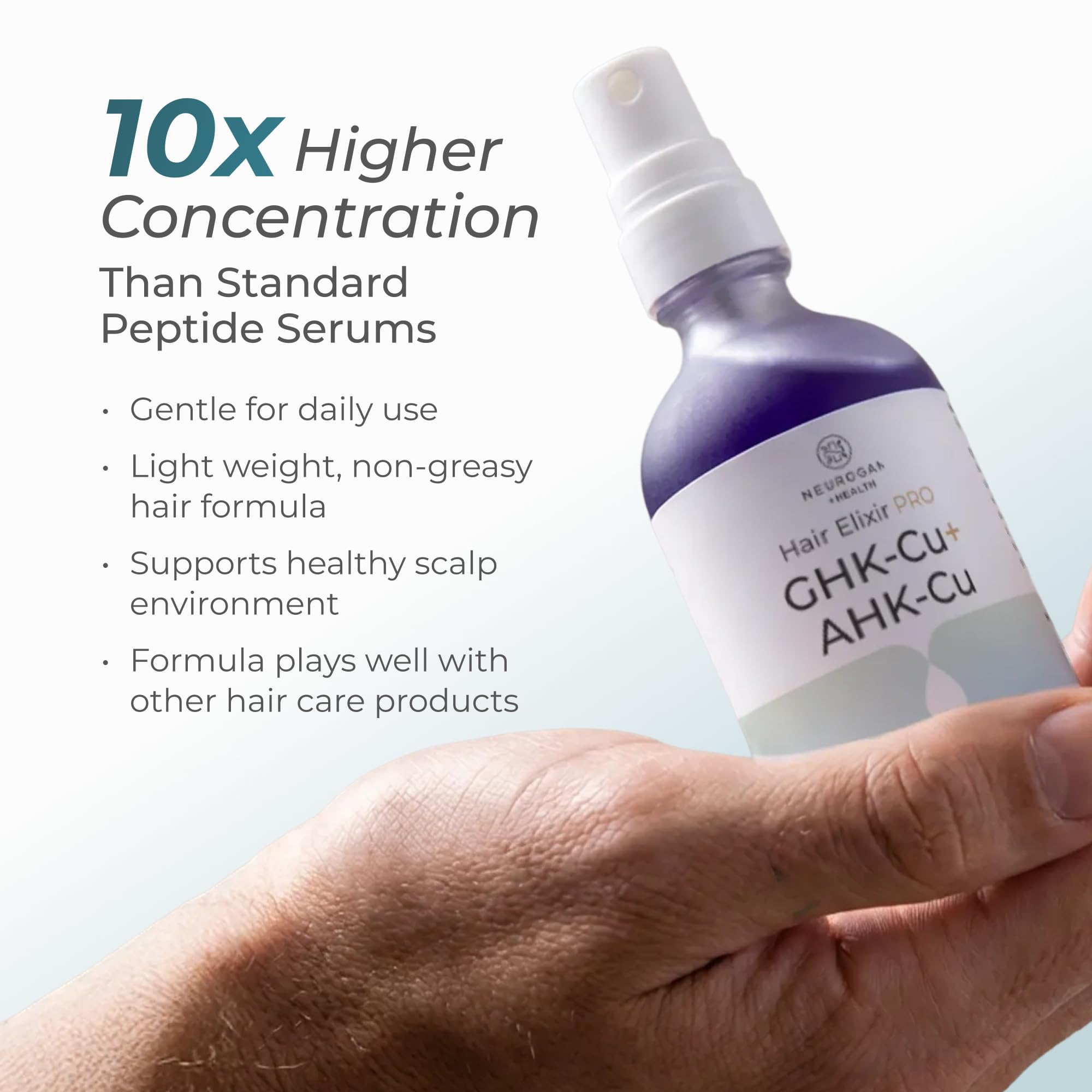 Neurogan water-based serum dries quickly and feels light.