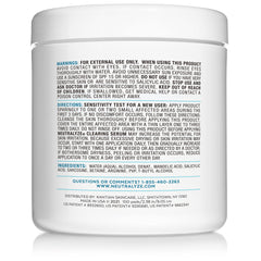 Neutralyze Exfoliating Acne Wipes pads close-up showing pre-soaked texture
