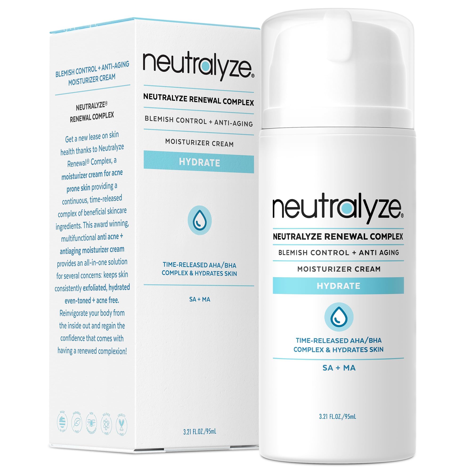 Neutralyze Renewal Complex crema acne 2% mandélico y 2% salicílico para piel grasa
