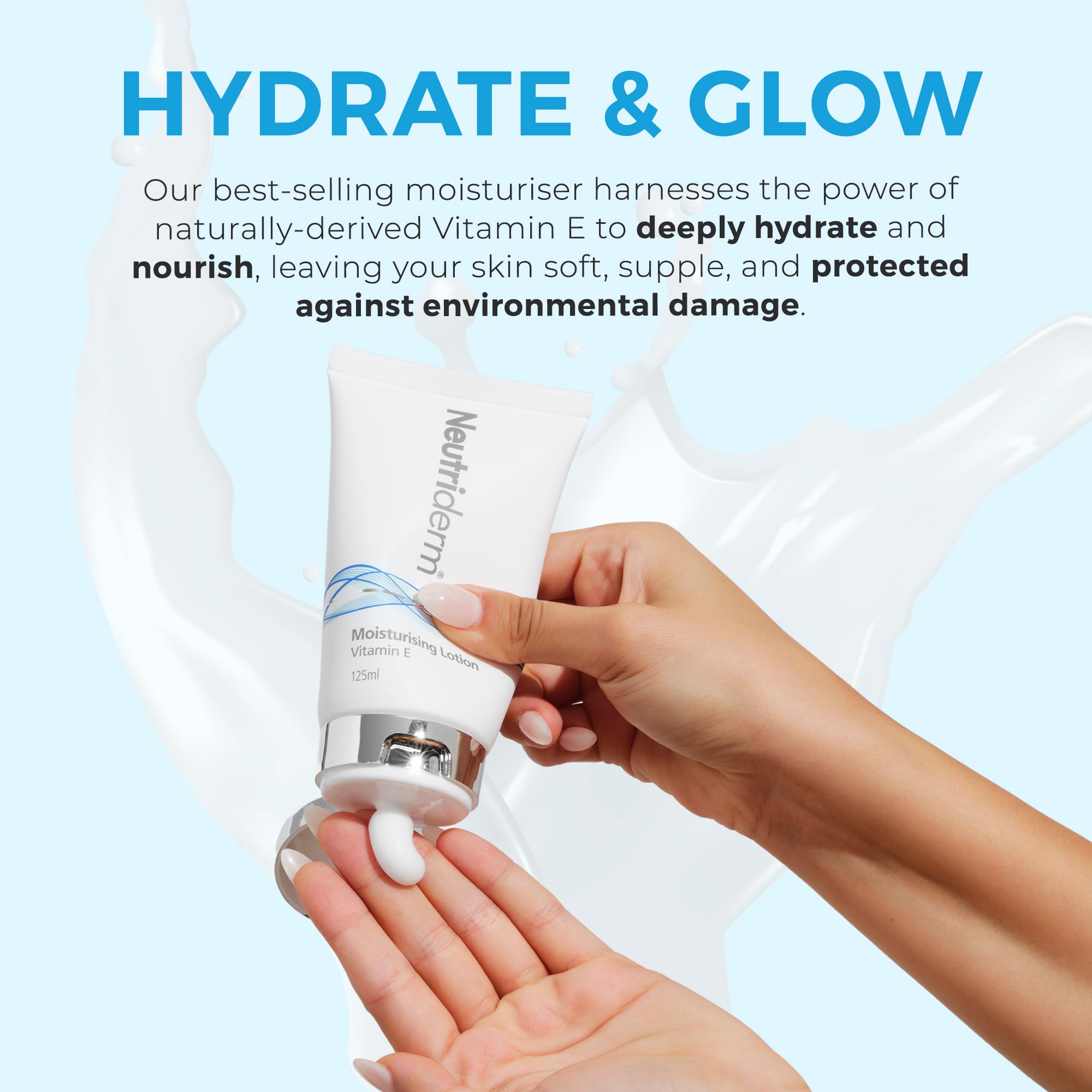 Neutriderm aplicación suave de crema facial para confort diario