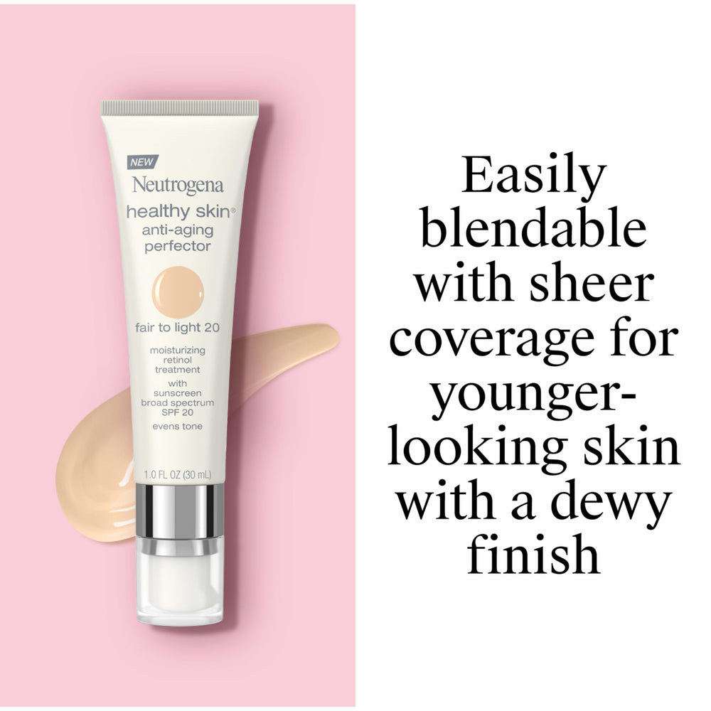 Neutrogena acabado natural con luminosidad suave para piel uniforme.