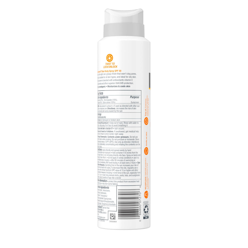 Neutrogena aerosol ligero para cobertura rápida del cuerpo