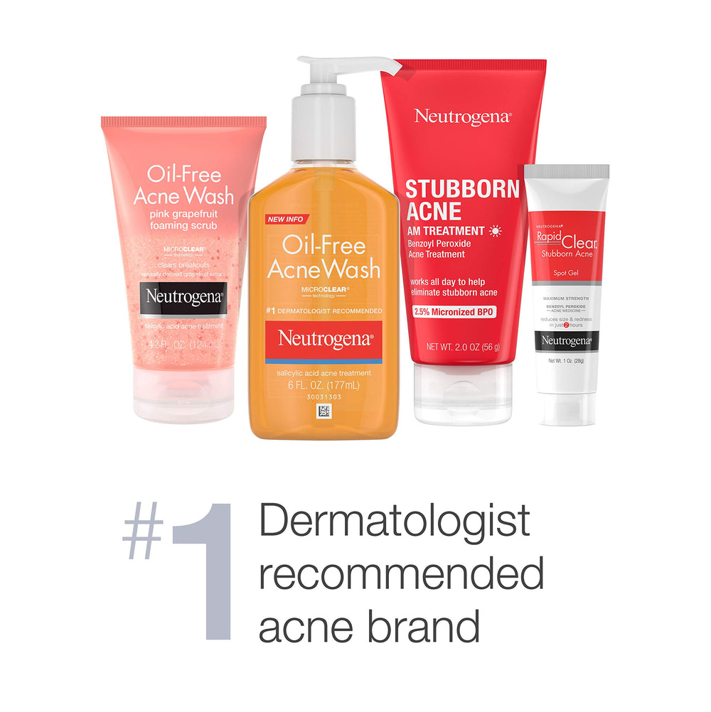 Neutrogena All-In-1 Acne Control creamy exfoliant texture close-up.
