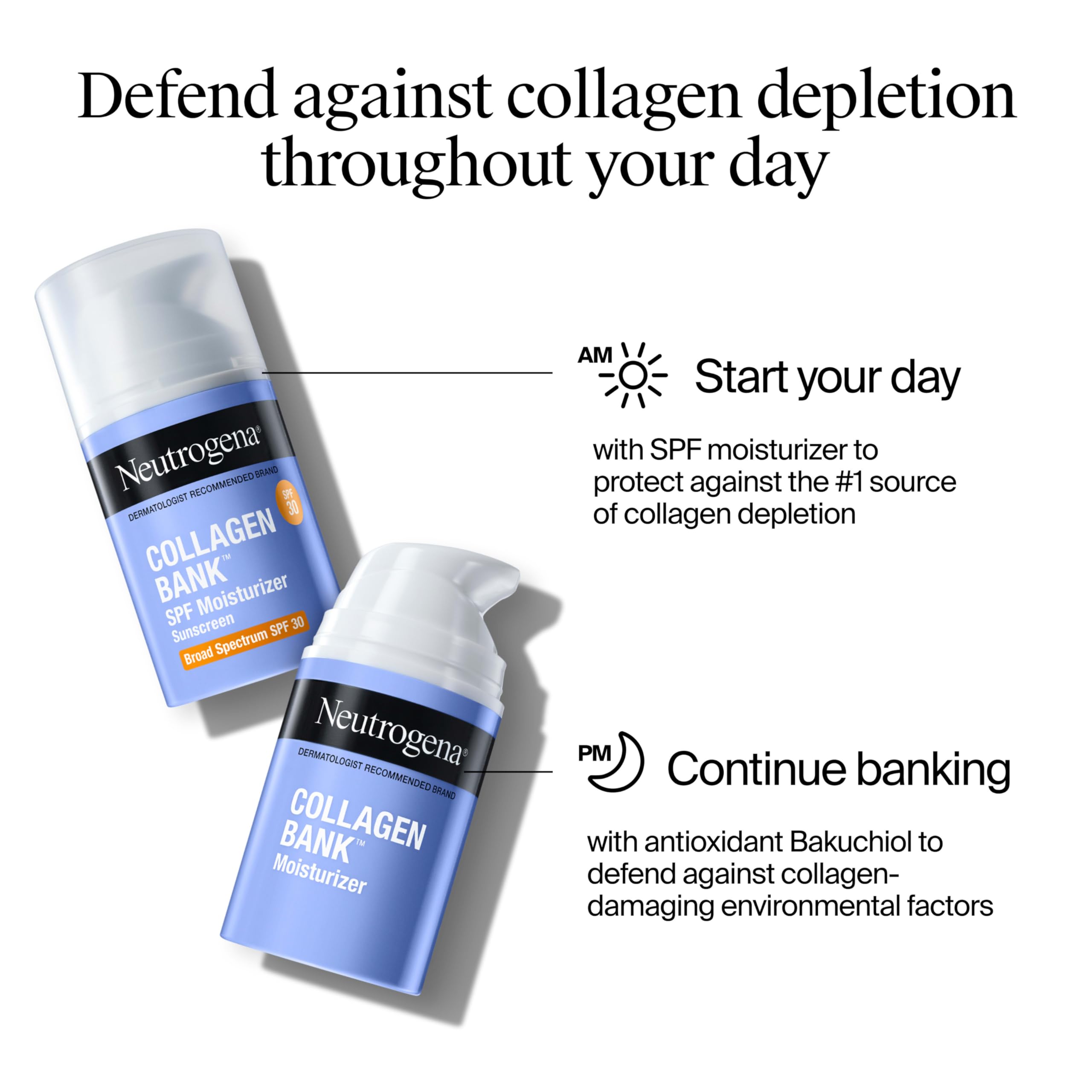 Neutrogena Collagen Bank crema SPF30, apta para piel sensible y propensa a acné.