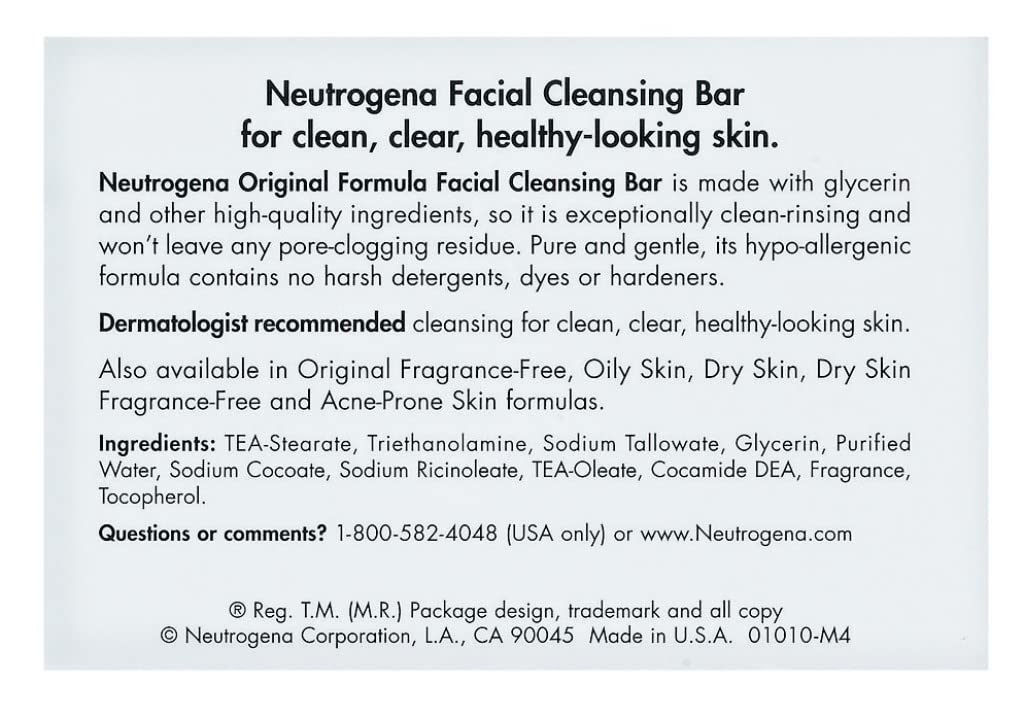 Neutrogena Bar Soap Original bar lathering to remove excess oil.
