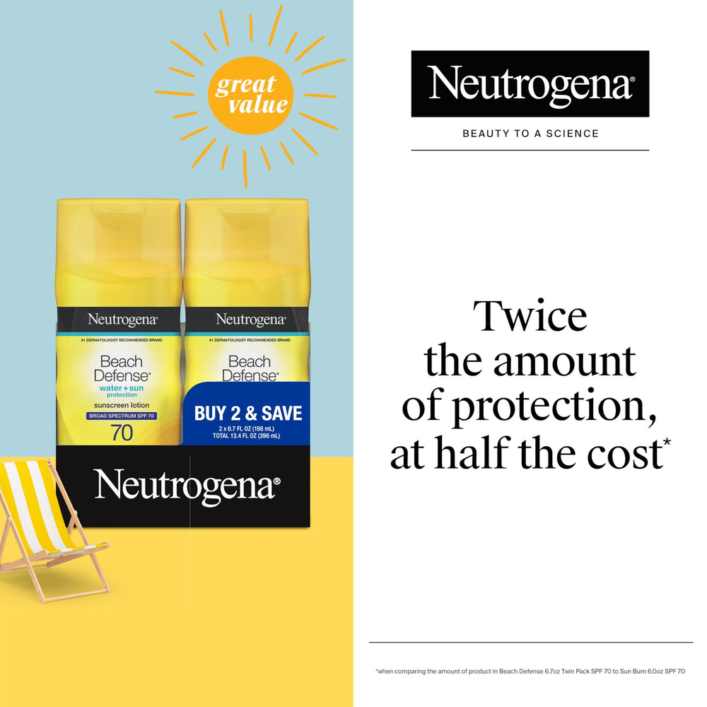 Etiqueta Hawaii Act 104 de Neutrogena Beach Defense.