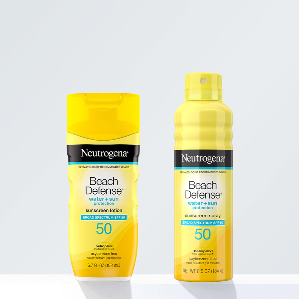 Neutrogena Beach Defense SPF50: libre de oxibenzona y octinoxato.