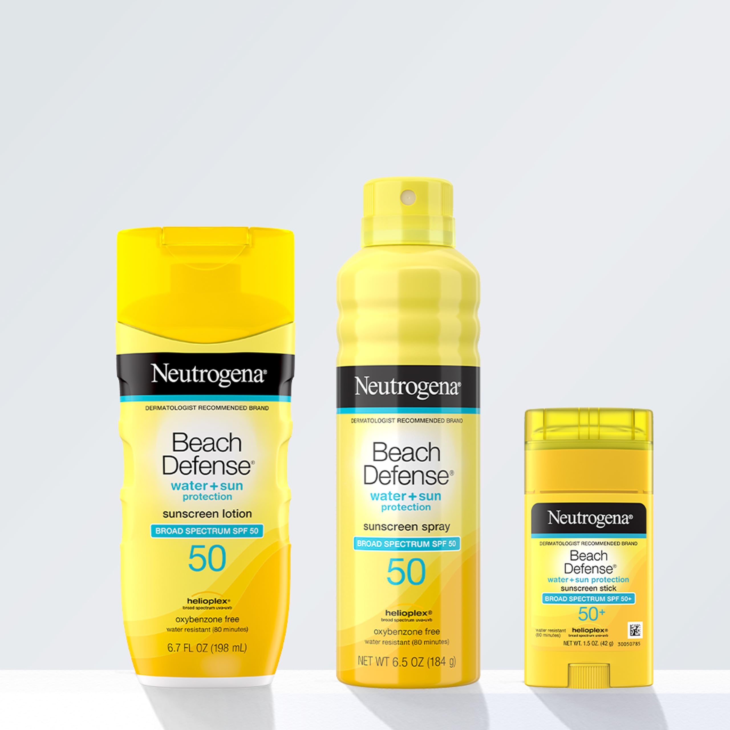 Neutrogena Beach Defense Sunscreen Stick SPF 50 twist-up mechanism for easy reapplication
