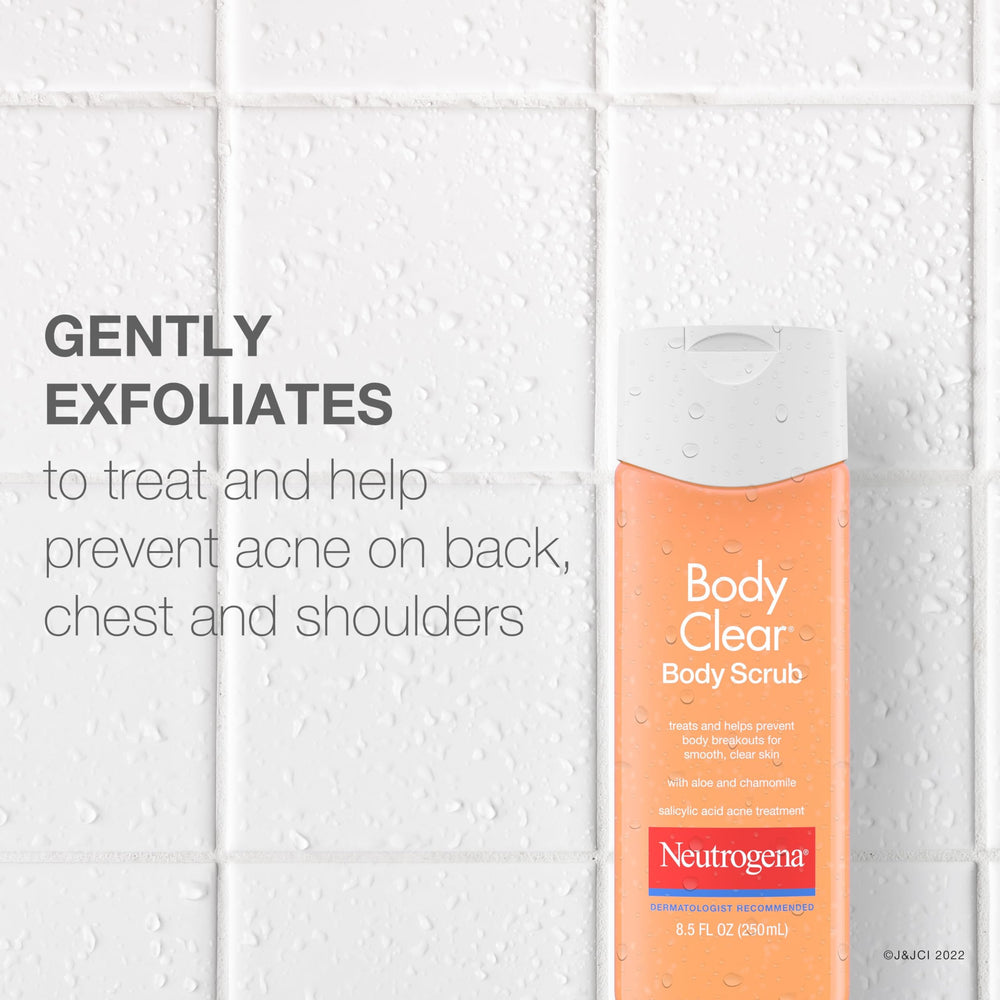 Neutrogena Body Clear foaming lather provides refreshing cleansing.