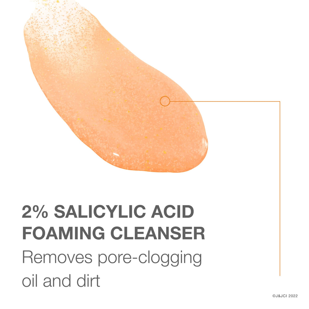 Neutrogena salicylic acid 2% label highlights acne-targeted care.