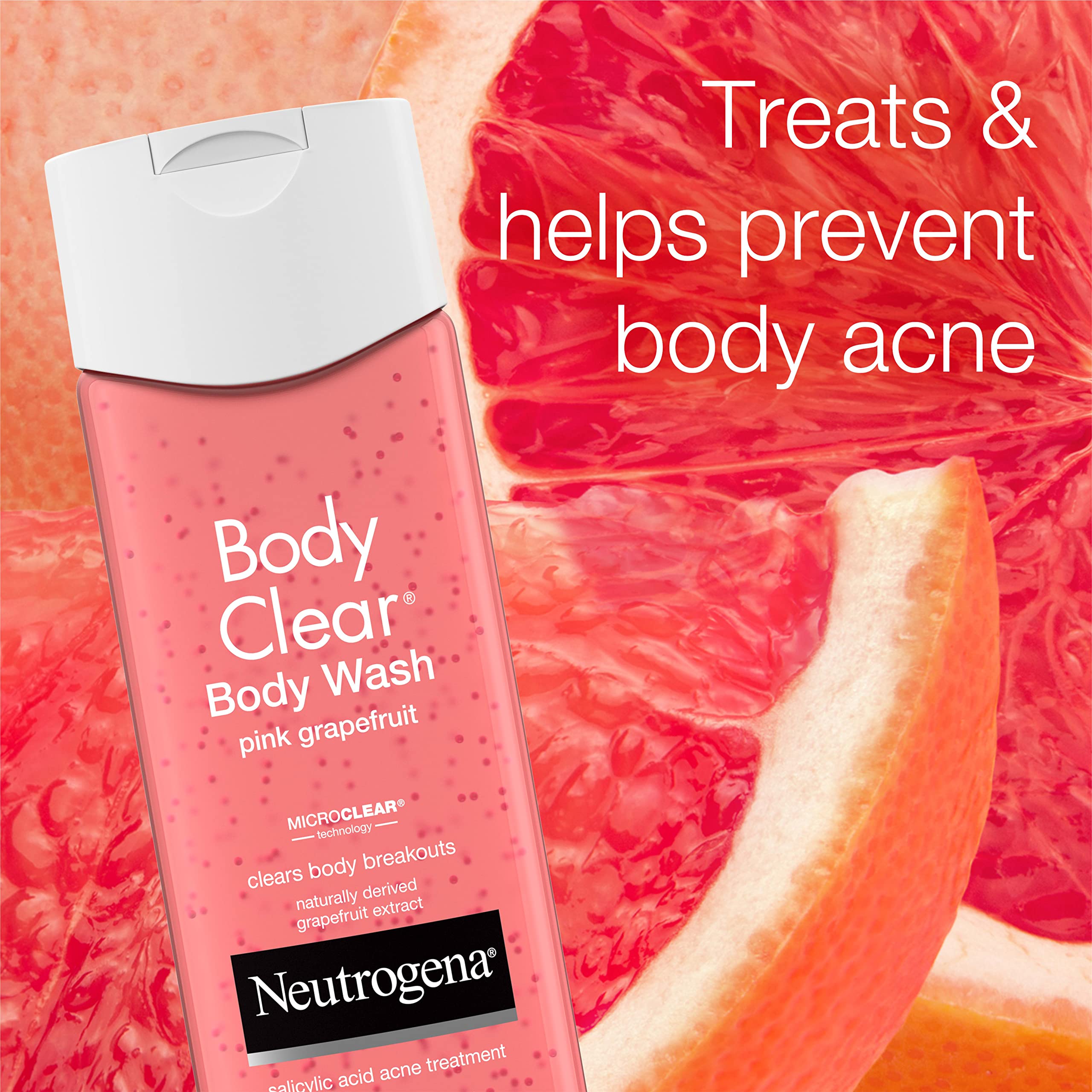 Neutrogena salicylic acid formula targets pores during cleanse.