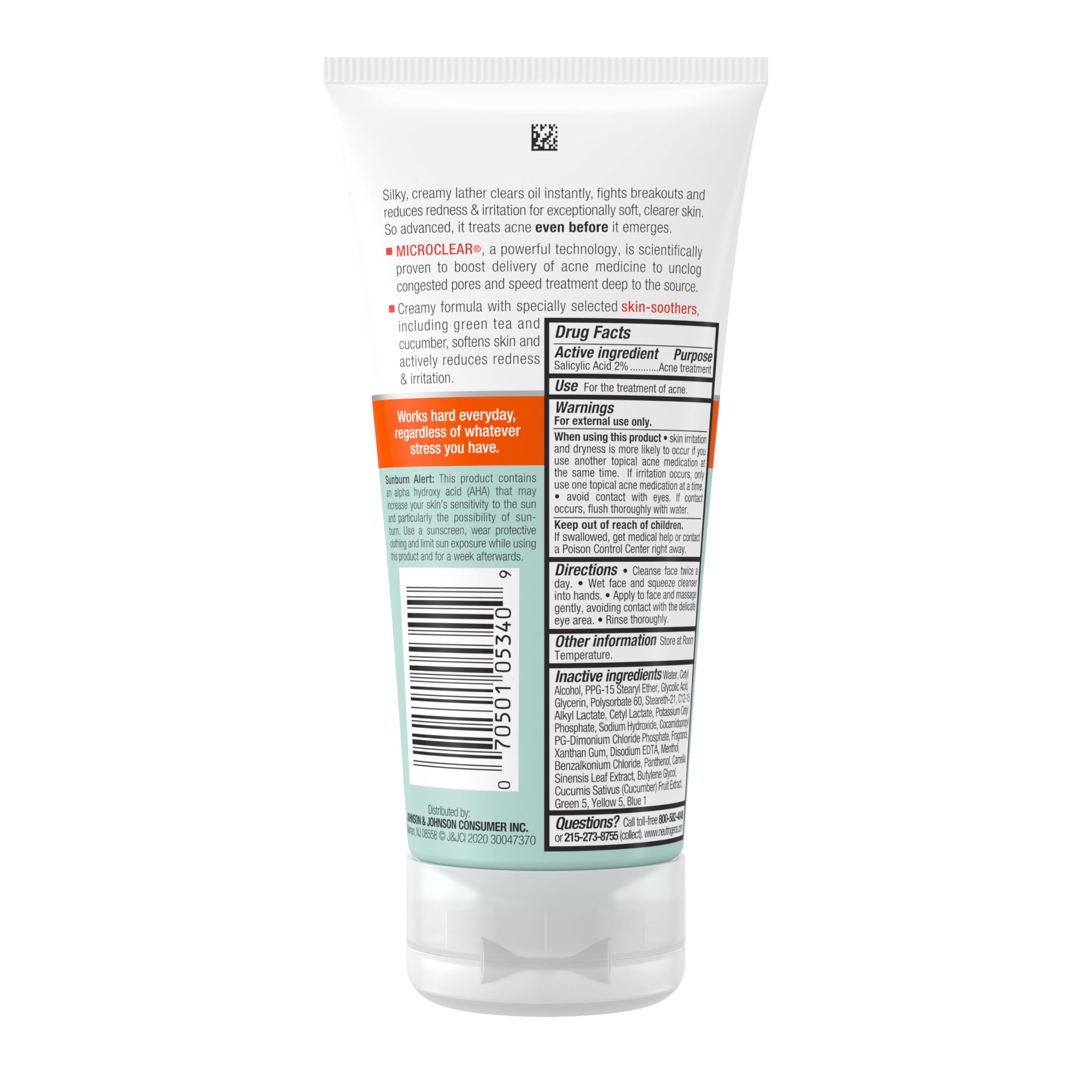 Post-cleanse skin feels soft and smooth after using Neutrogena.