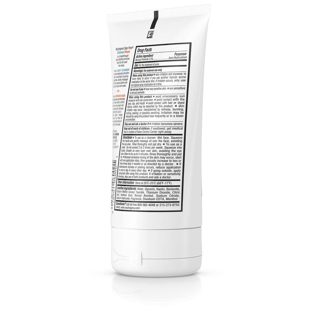 Neutrogena Clear Pore: enjuague sin residuos deja piel limpia.
