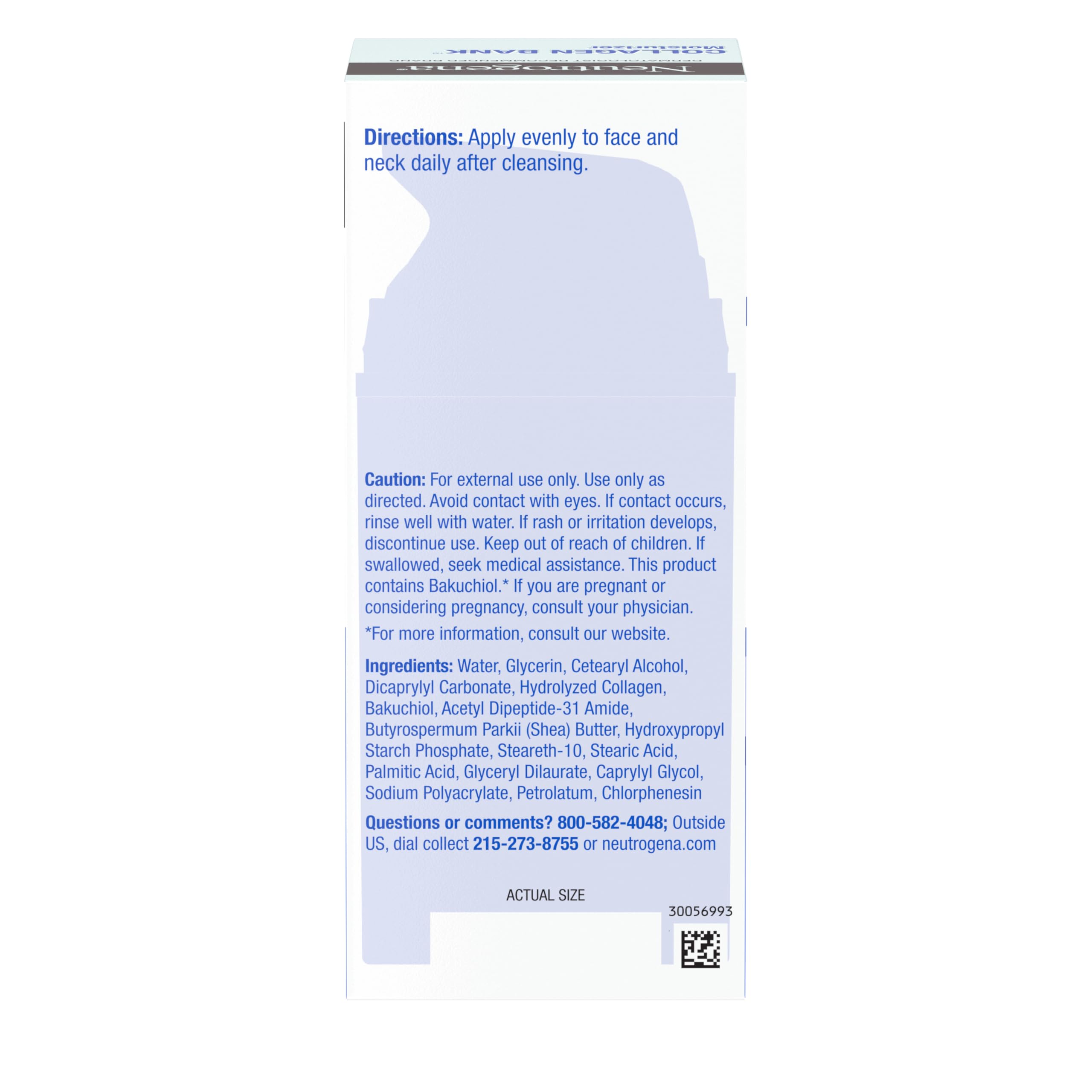 Clinical results visual for Neutrogena Collagen Bank product