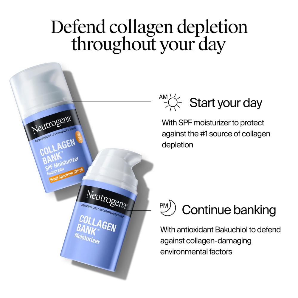 Neutrogena Collagen Bank SPF 30 provides sun protection on skin.