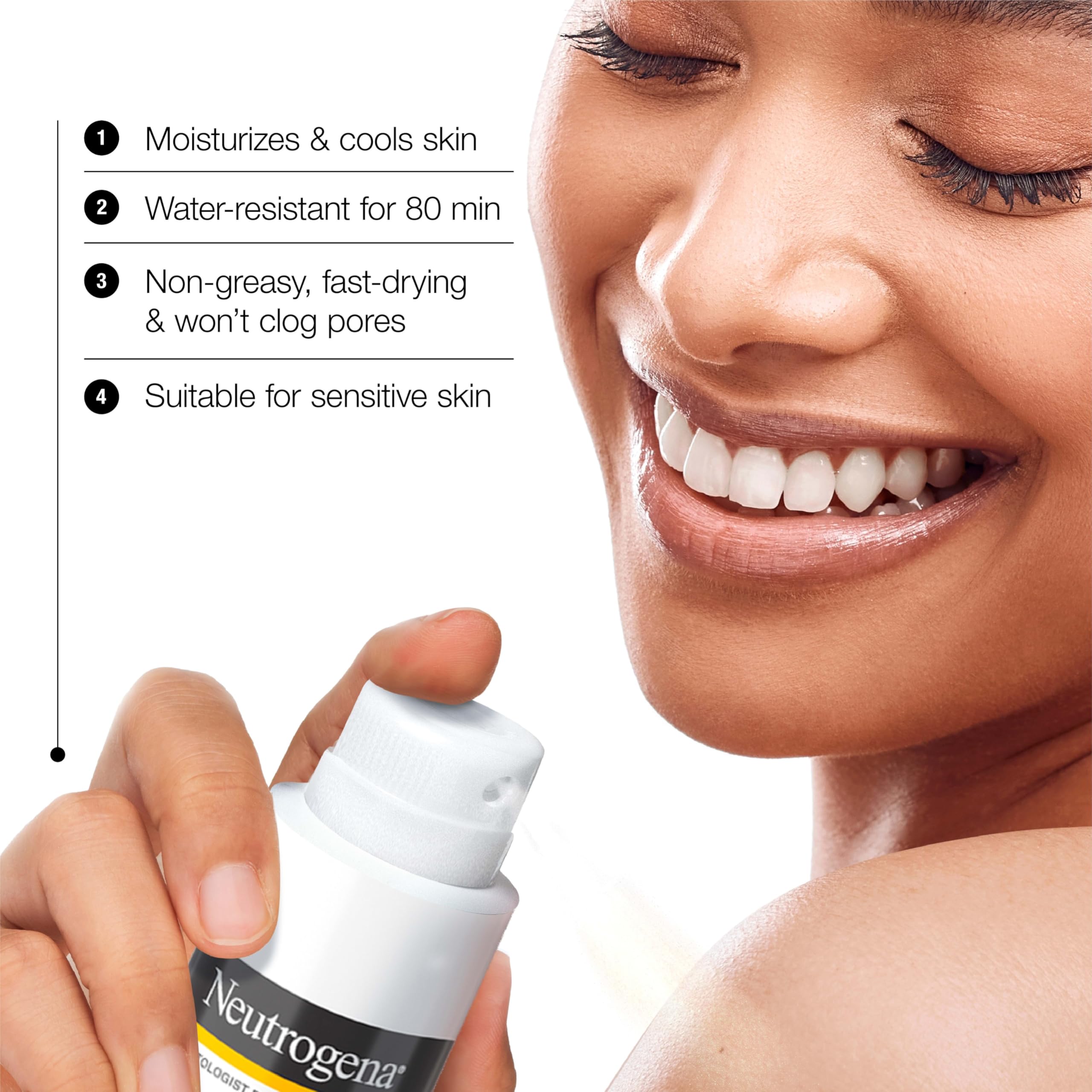Protección duradera: Neutrogena aerosol corporal SPF50 resistente al agua, playa y deporte