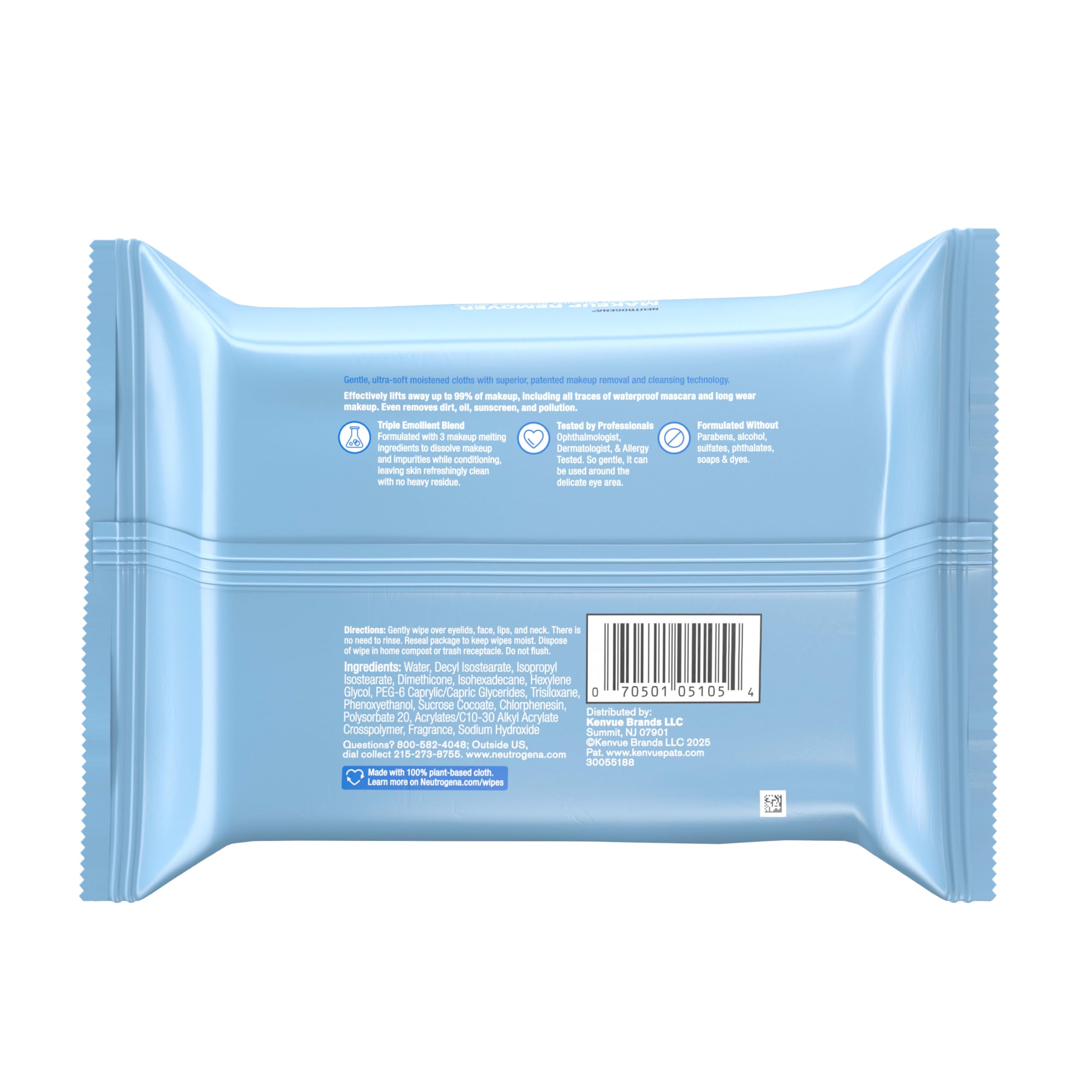 Neutrogena daily cleansing wipe in use during morning routine.