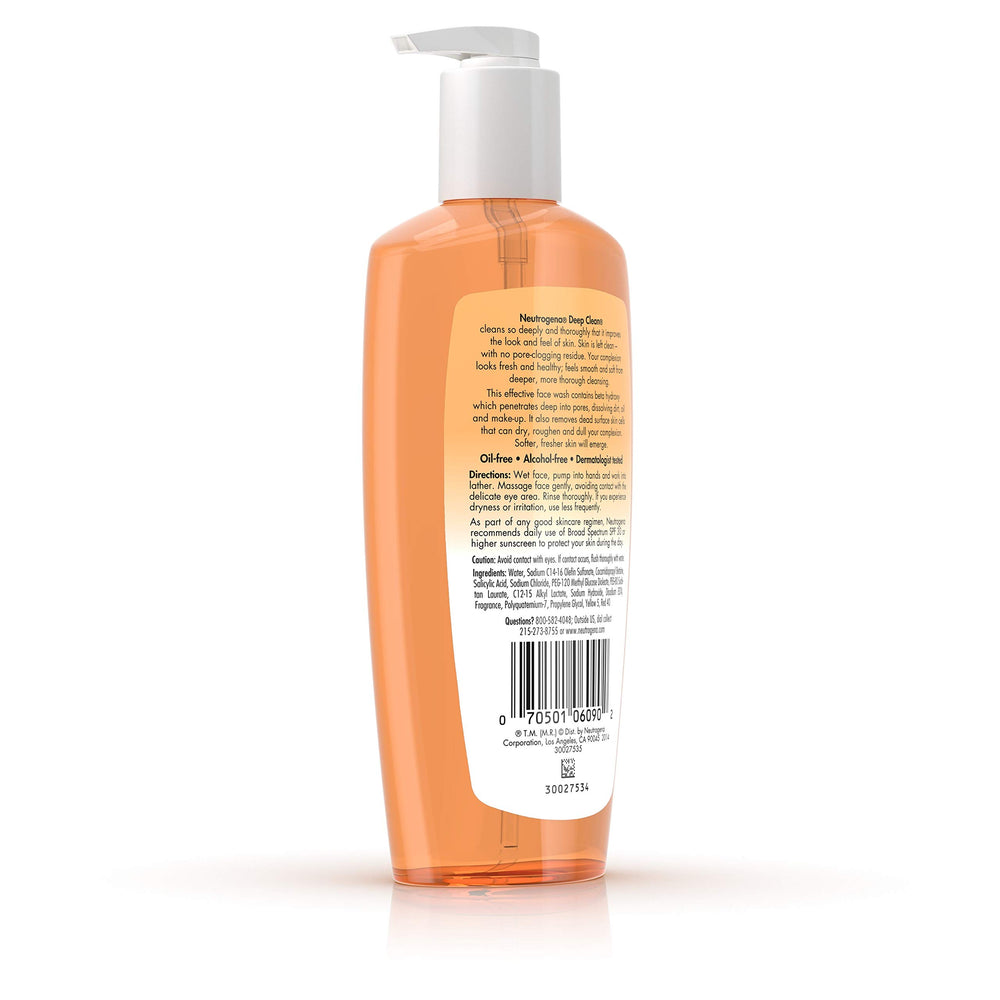 Neutrogena Deep Clean: probado dermatológicamente para seguridad de piel.