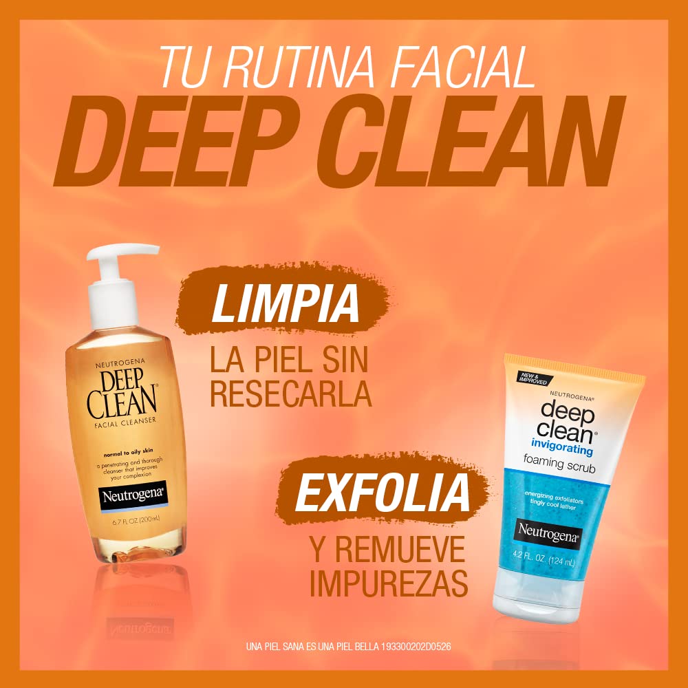Neutrogena Deep Clean: fórmula sin aceite para piel limpia.