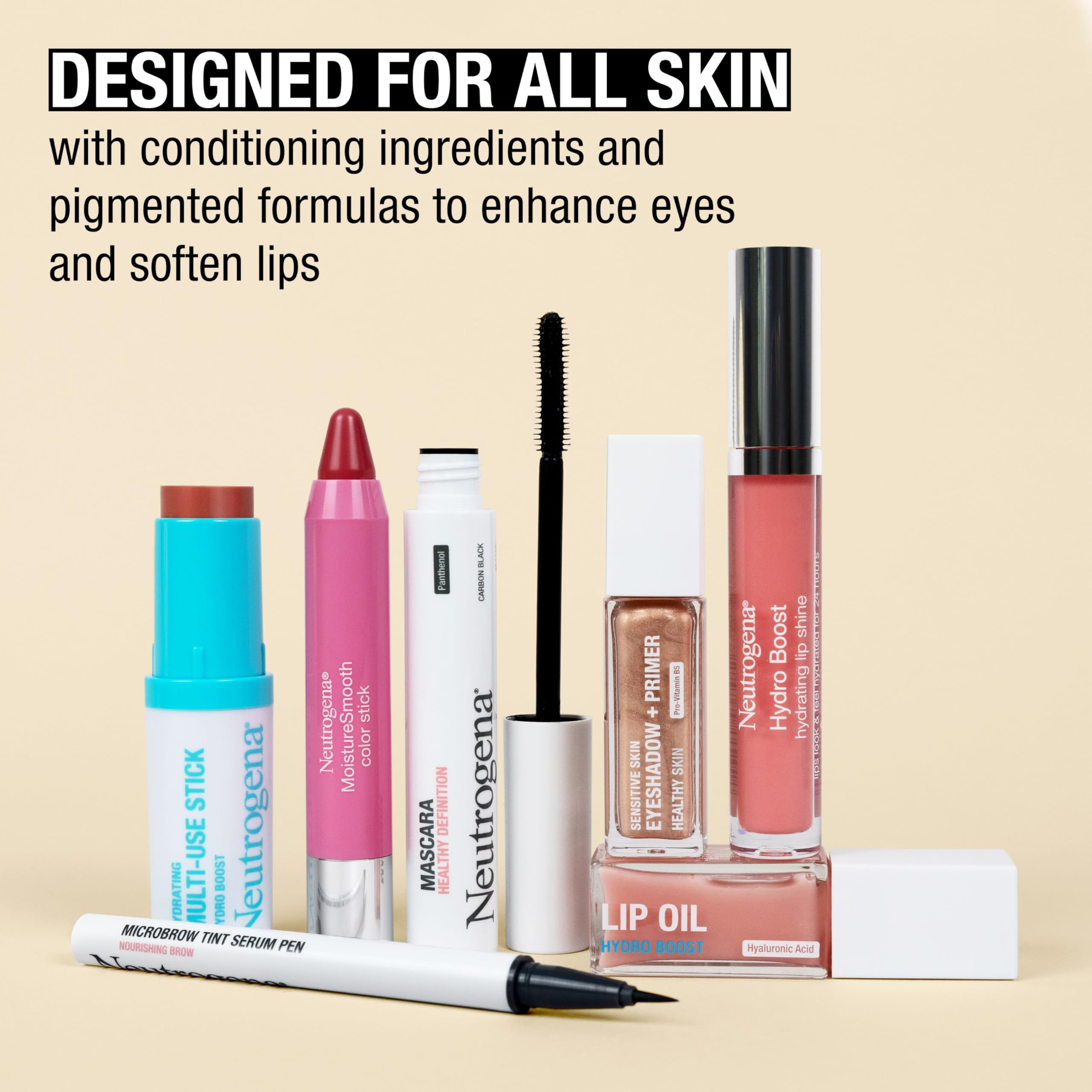 Neutrogena Mascara Definición Saludable, apta para ojos sensibles y uso con lentes.
