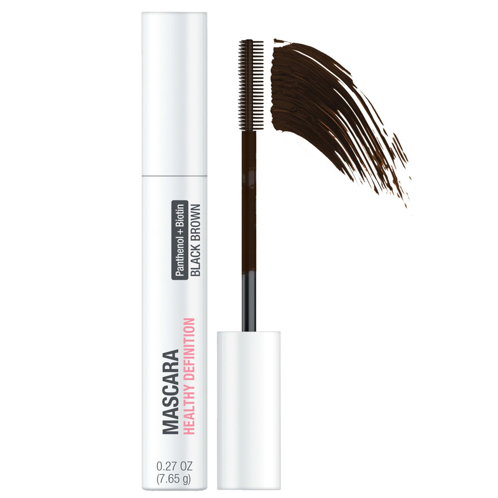 Neutrogena Mascara Definición Saludable, tono Negro Café, tubo 0.27 oz define pestañas.
